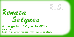 renata selymes business card